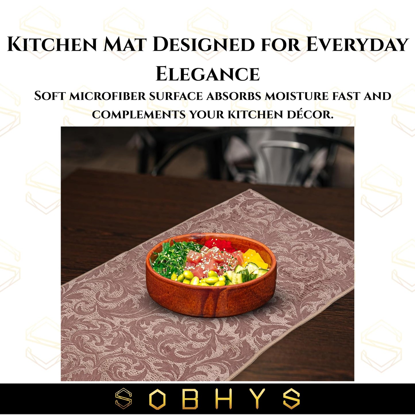 Microfiber Dish Drying Mat - Beige