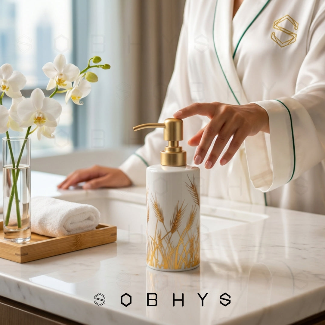 Ceramic Soap Dispenser – Golden Wheat
