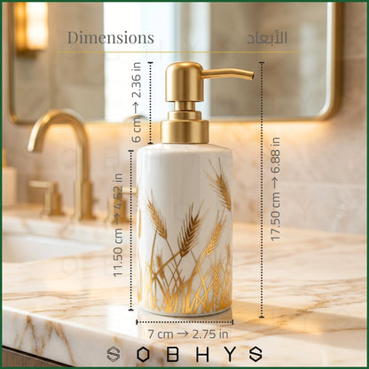Ceramic Soap Dispenser – Golden Wheat