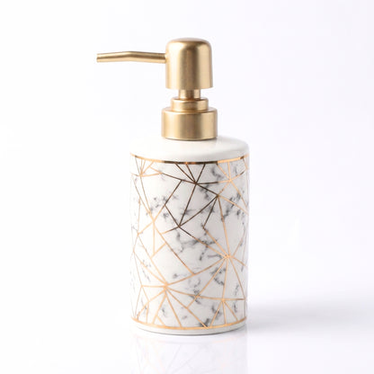 Ceramic Soap Dispenser – Golden Marble