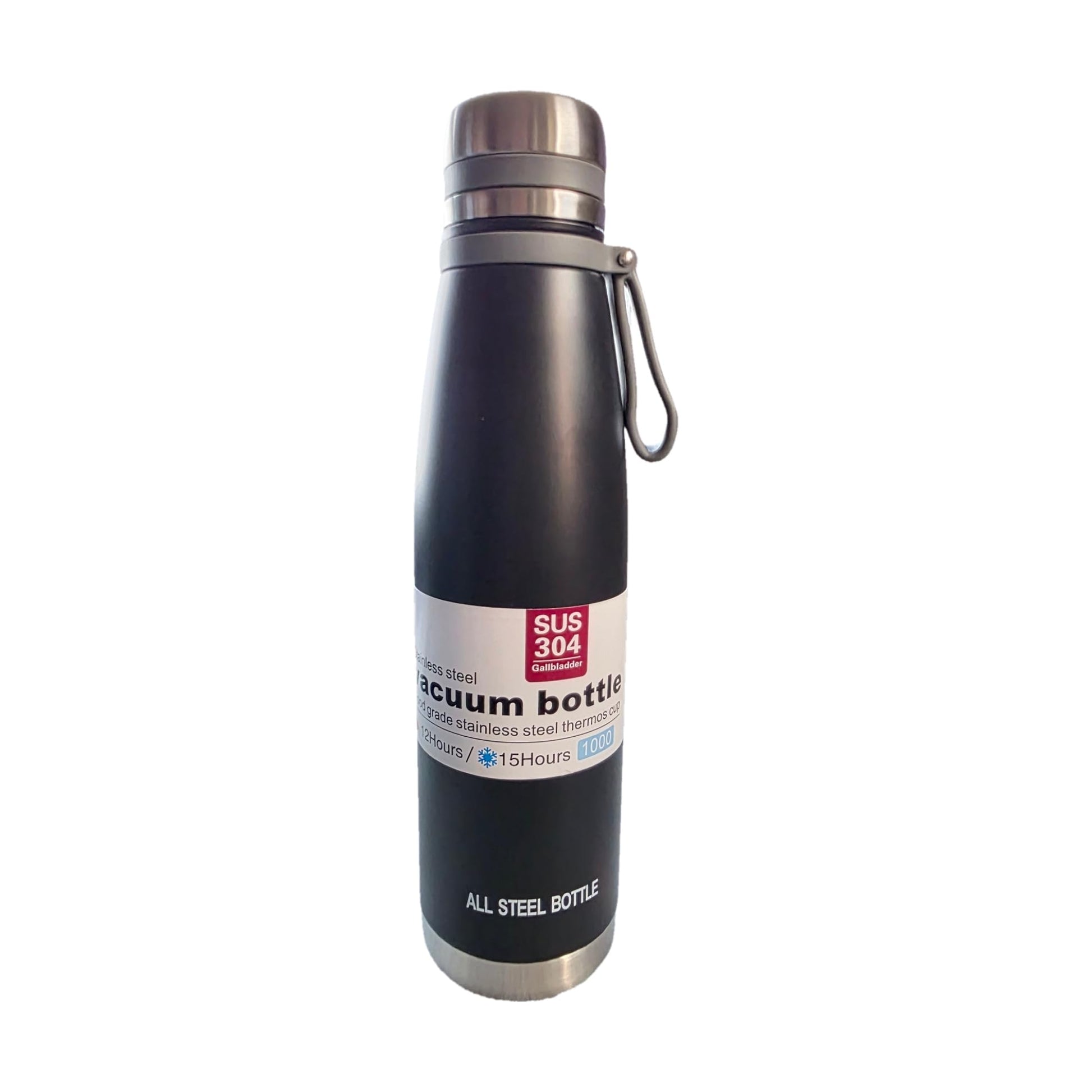 Stainless Steel Insulated Bottle Hot & Cold Flask - Black Drinkware collection SOBHYS - UAE
