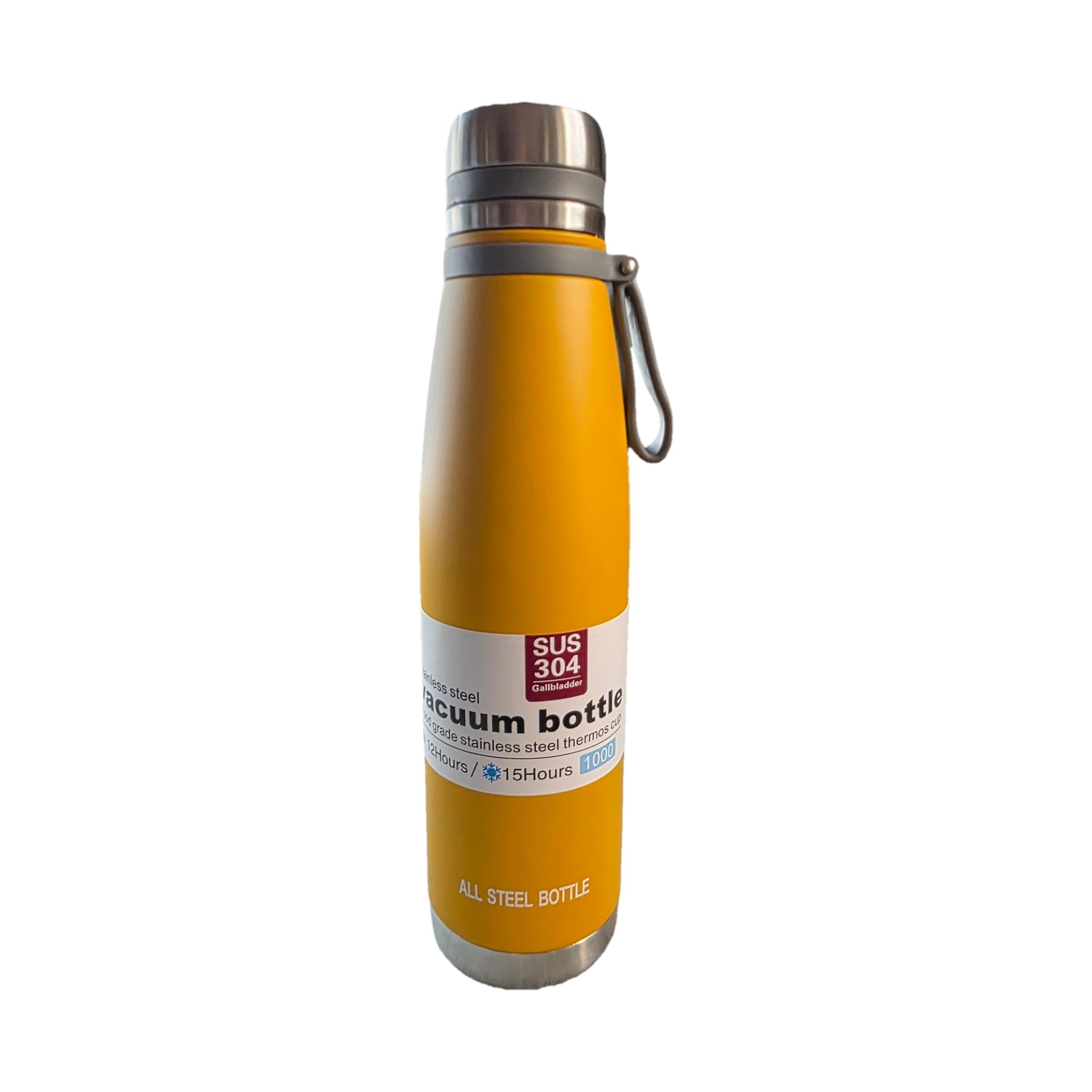 Stainless Steel Insulated Bottle Hot & Cold Flask - Yellow Drinkware collection SOBHYS - UAE