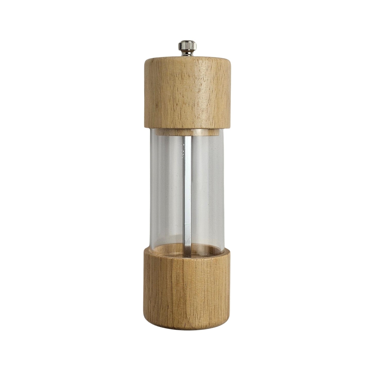 Wood and Acrylic Salt and Pepper Grinder - Natural Wood