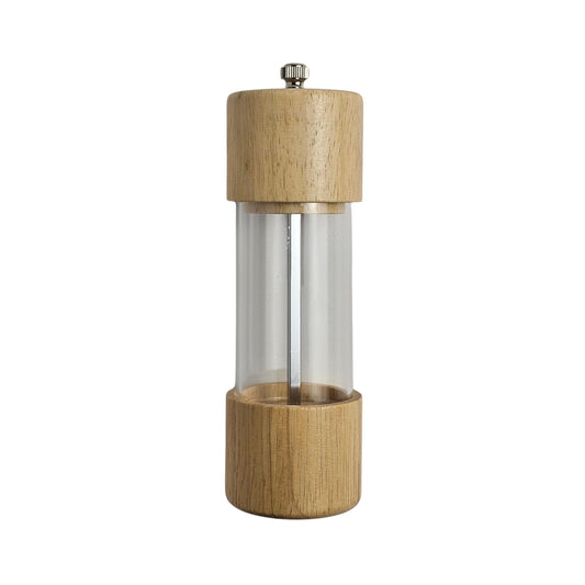 Wood and Acrylic Salt and Pepper Grinder - Natural Wood
