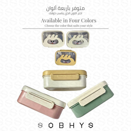 Stainless Steel Lunch Box with Removable Inner Tray - Green Lunch box collection SOBHYS - UAE