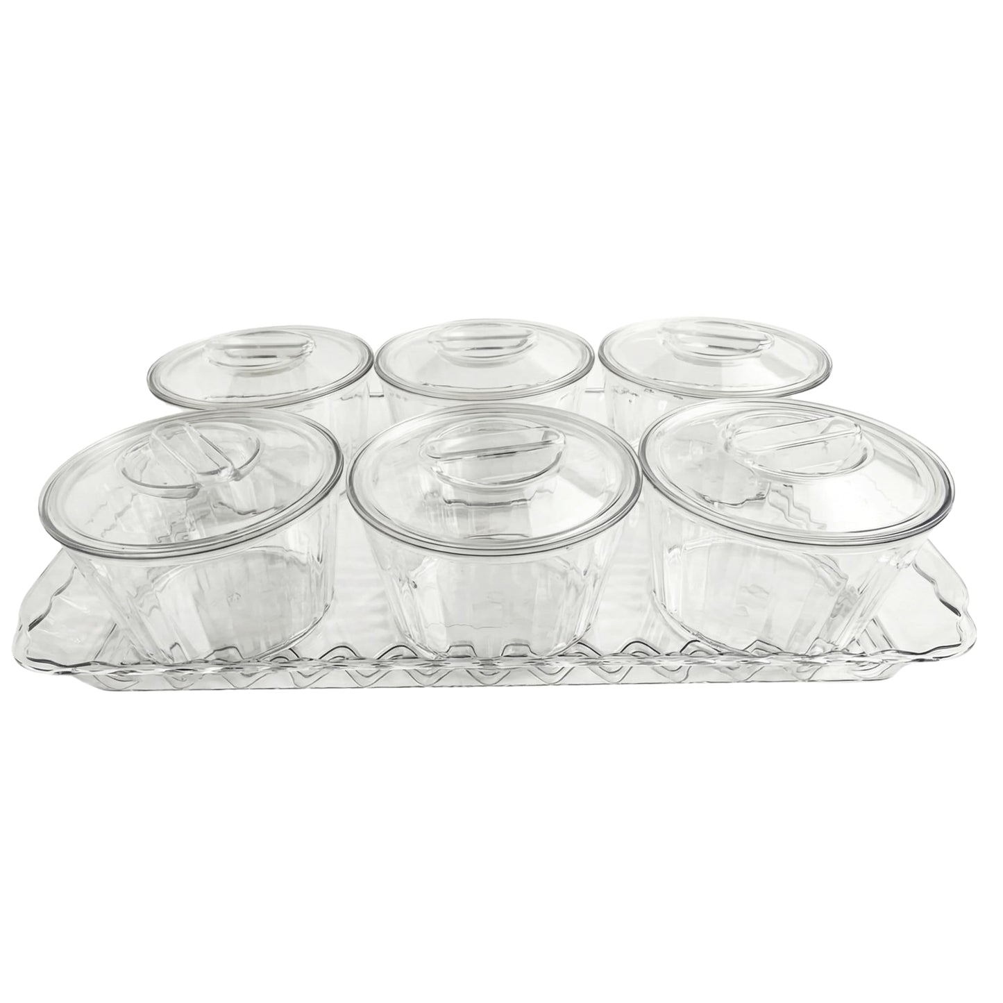 Acrylic serving set - 6 Round Bowl