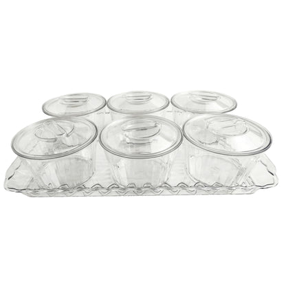 Acrylic serving set - 6 Round Bowl Kitchen Essentials SOBHYS - UAE