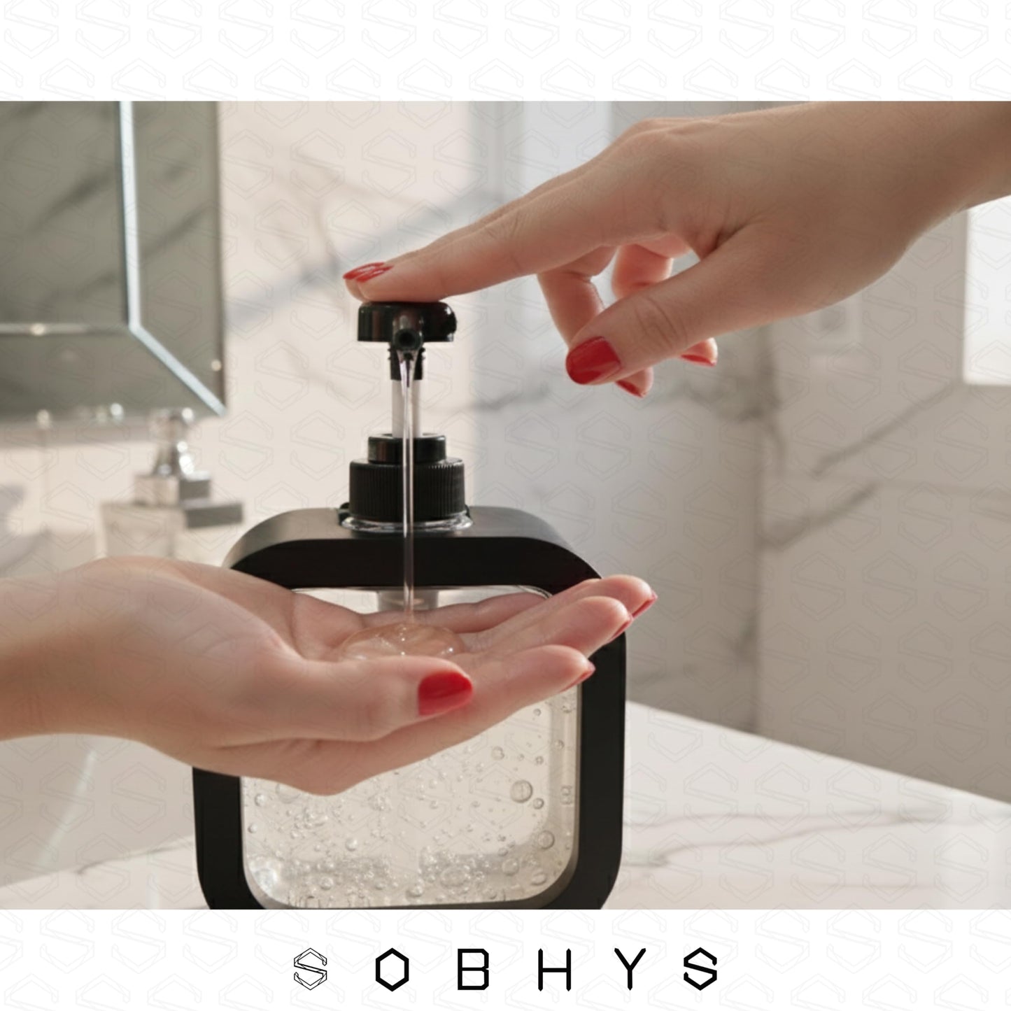 Large Refillable Soap Dispenser - Black