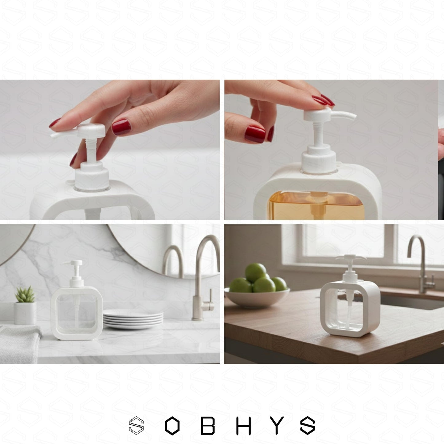 Large Refillable Soap Dispenser - White