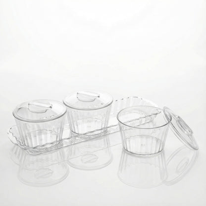 Acrylic serving set - 3 Round Bowl Kitchen Essentials SOBHYS - UAE