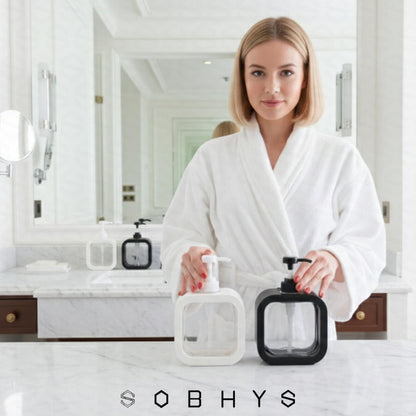 Large Refillable Soap Dispenser - Black Drinkware collection SOBHYS - UAE