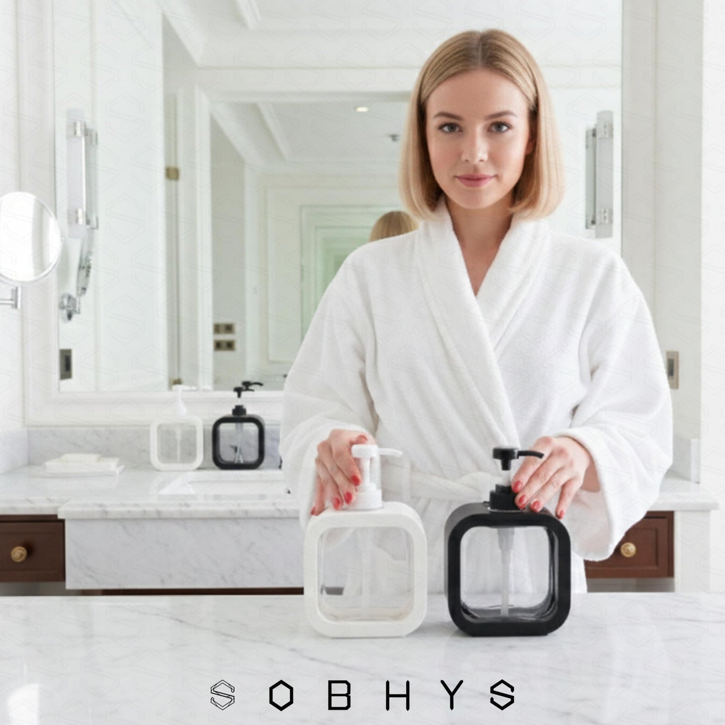 Large Refillable Soap Dispenser - White