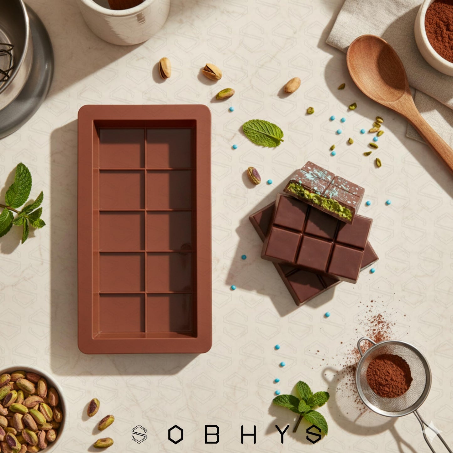 Silicone Chocolate Bar Mold - Brown