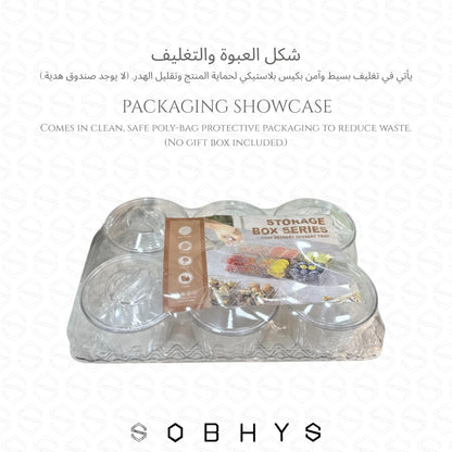 Acrylic serving set - 6 Round Bowl Kitchen Essentials SOBHYS - UAE