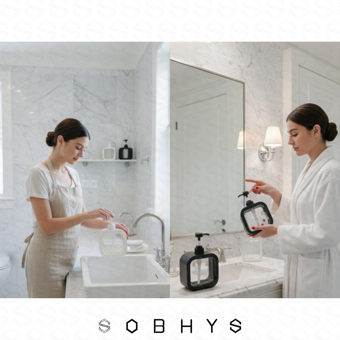 Large Refillable Soap Dispenser - White