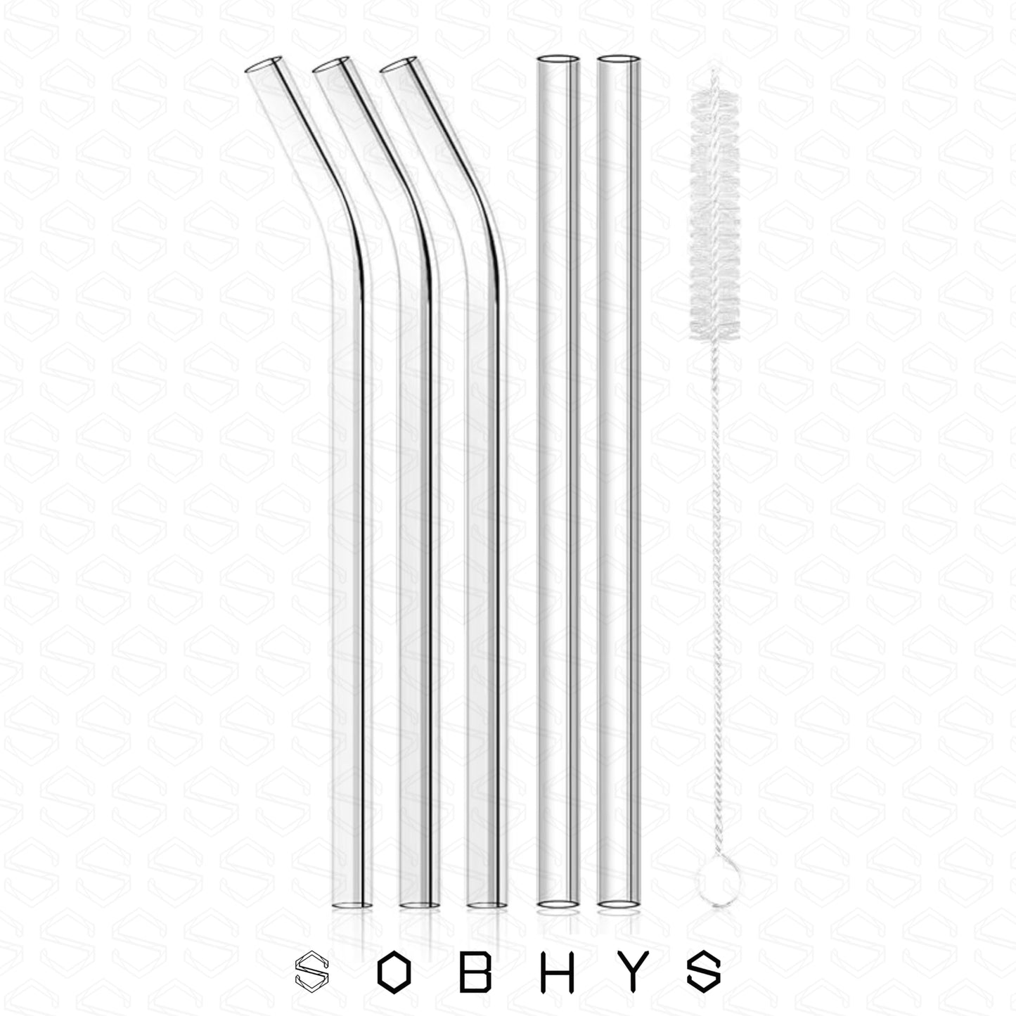 Glass Drinking Straw Set - Clear