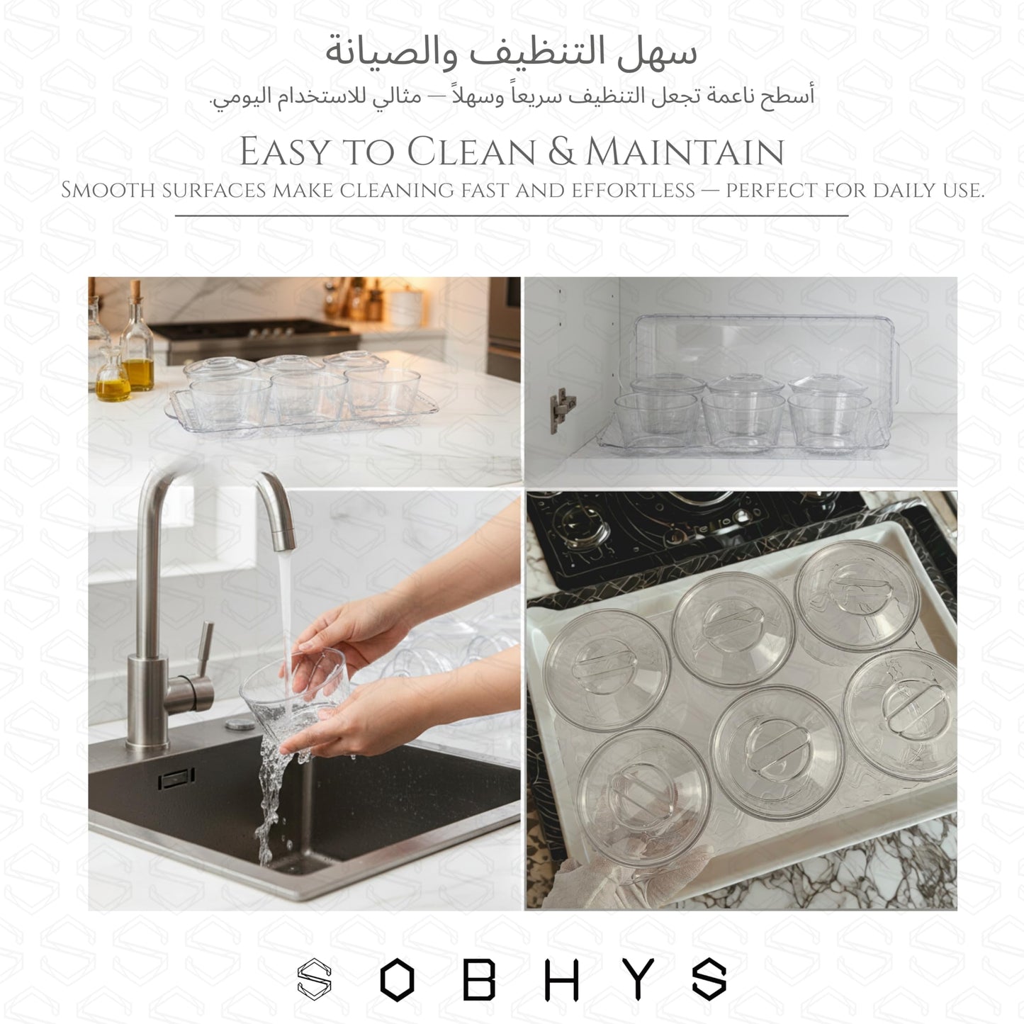 Acrylic serving set - 6 Round Bowl