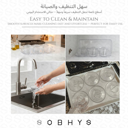 Acrylic serving set - 6 Round Bowl Kitchen Essentials SOBHYS - UAE
