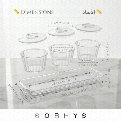 Acrylic serving set - 3 Round Bowl Kitchen Essentials SOBHYS - UAE