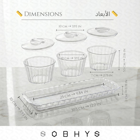 Acrylic serving set - 3 Round Bowl