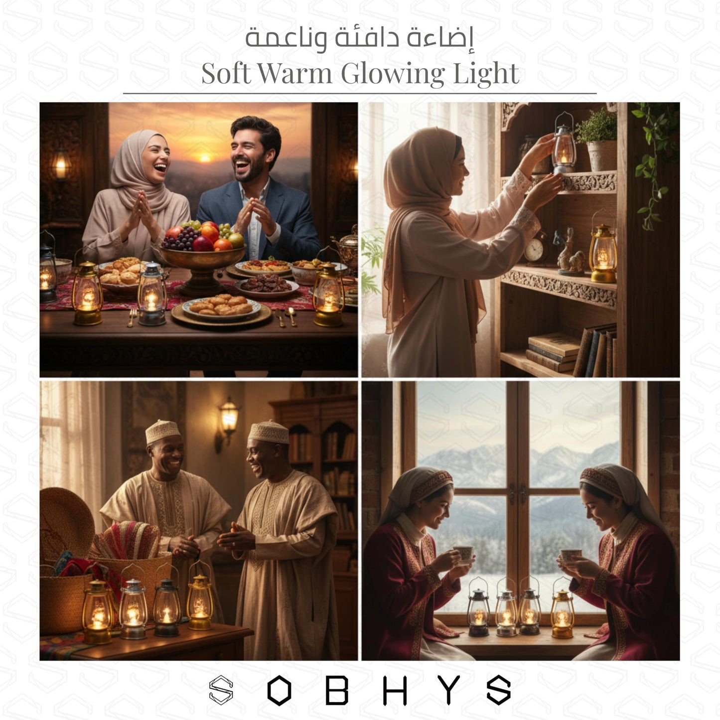 Mini Ramadan Fanoos Lantern - Gold