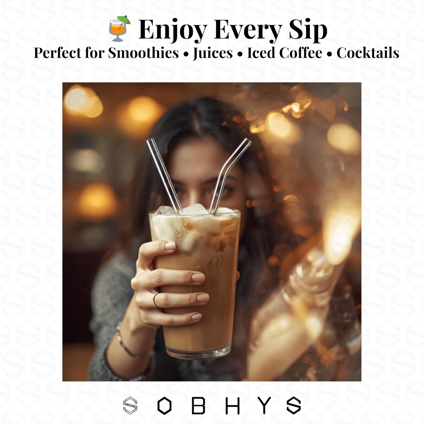 Glass Drinking Straw Set - Clear