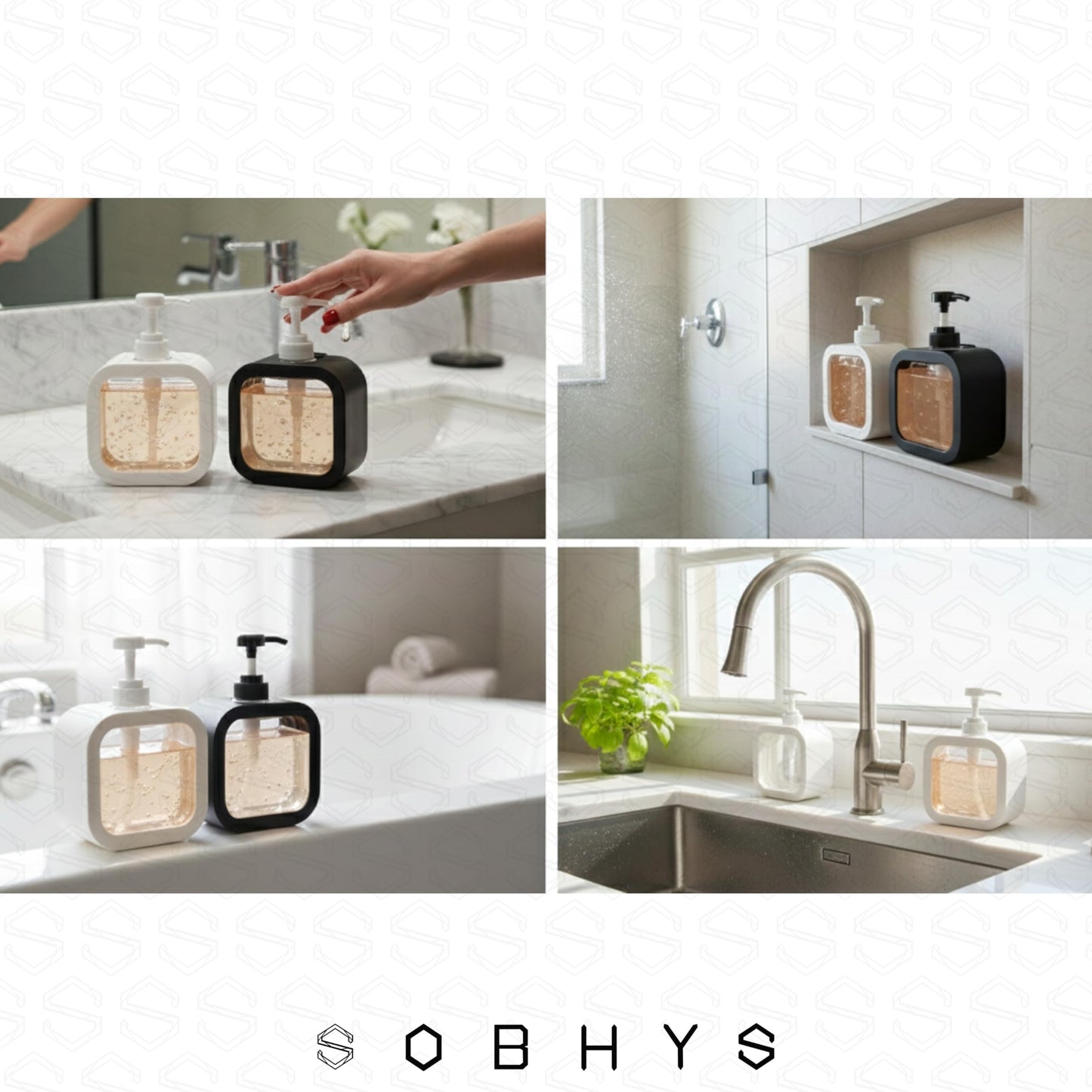 Large Refillable Soap Dispenser - White