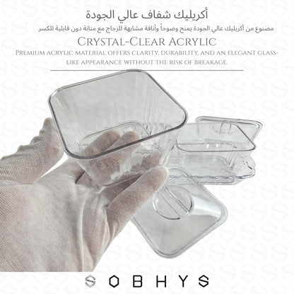 Acrylic serving set - 3 Squaare Bowl Kitchen Essentials SOBHYS - UAE