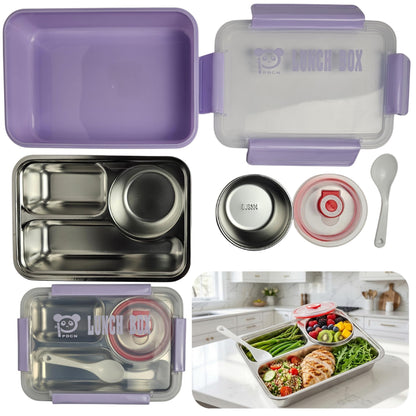 Stainless Steel Lunch Box with Removable Inner Tray - Lavender Lunch box collection SOBHYS - UAE