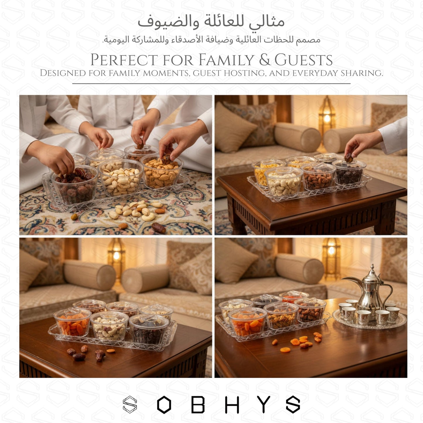 Acrylic serving set - 6 Round Bowl