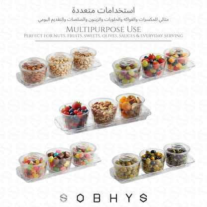 Acrylic serving set - 3 Round Bowl Kitchen Essentials SOBHYS - UAE