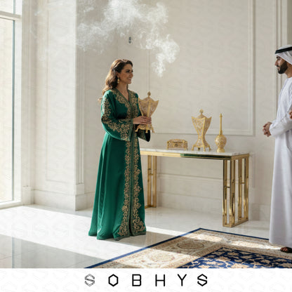 Luxury Arabic Incense Burner & Perfume Set – Royal White & Gold | 3-Piece Mabkhara, Meresh & Velvet Box