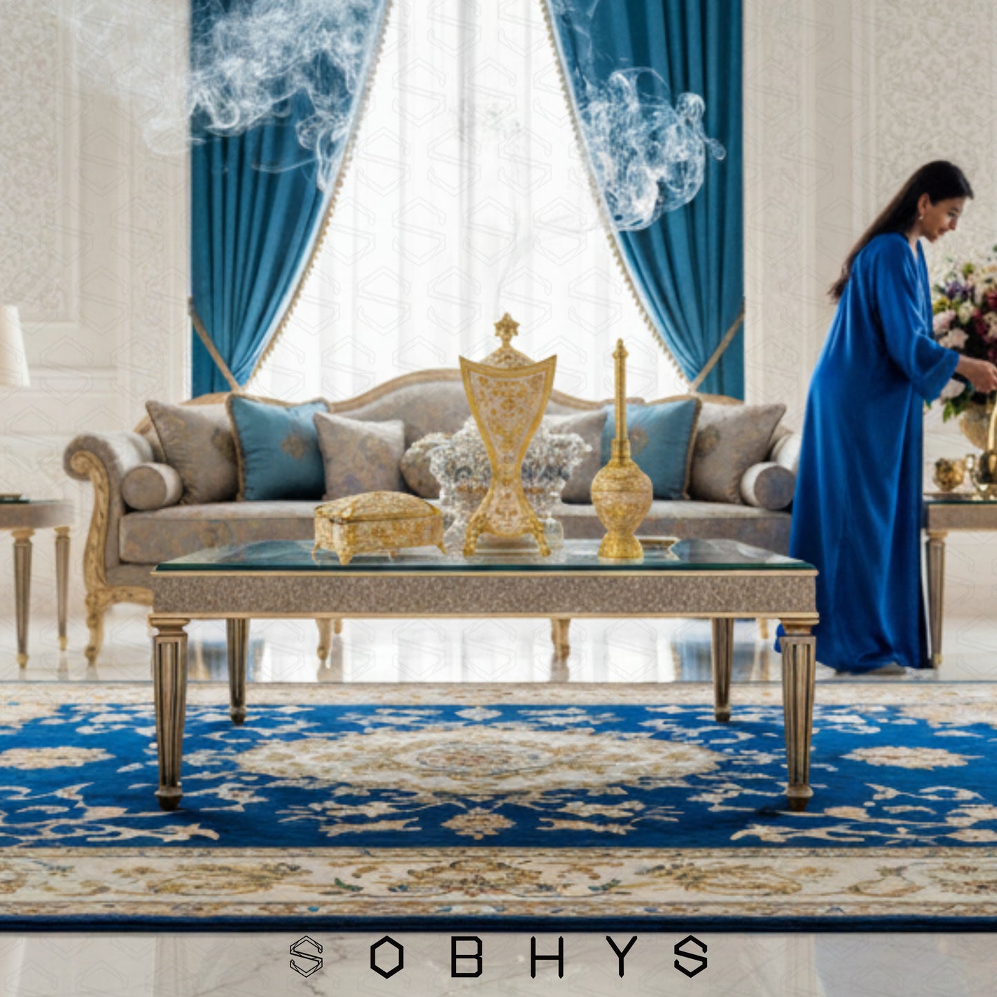 Luxury Arabic Incense Burner & Perfume Set – Royal White & Gold | 3-Piece Mabkhara, Meresh & Velvet Box