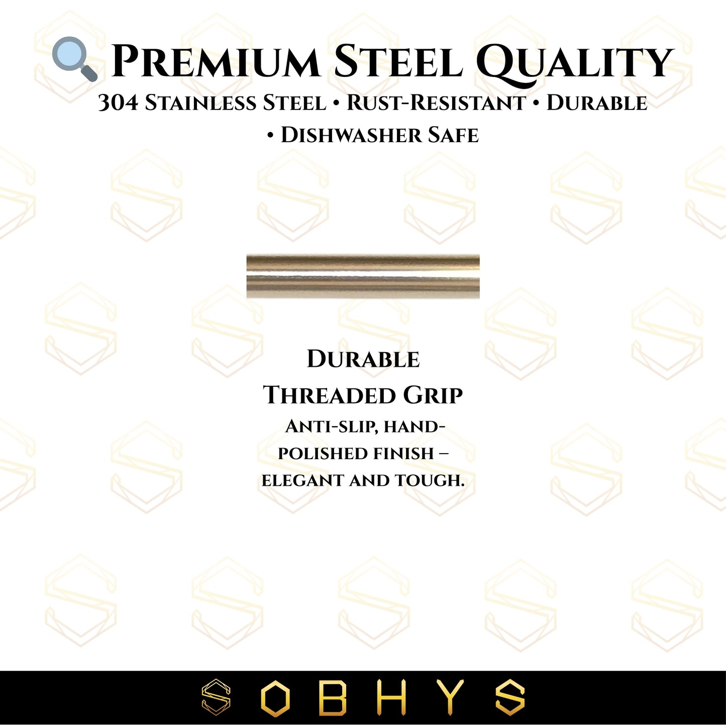 SOBHYS Premium Stainless Steel Spoon Straws Set, 304 Grade Steel, 21.5 cm Length, Rust-Resistant Filter Design, Silver, 6-Pack with Cleaning Brush, Dishwasher Safe (Silver-Straight)