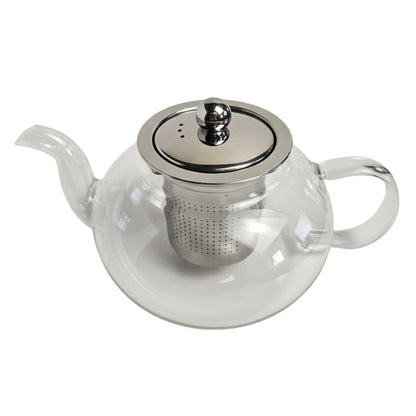 600ml Borosilicate Glass Teapot with Hook-Lock Infuser, Anti-Drip Spout & Heat Resistant