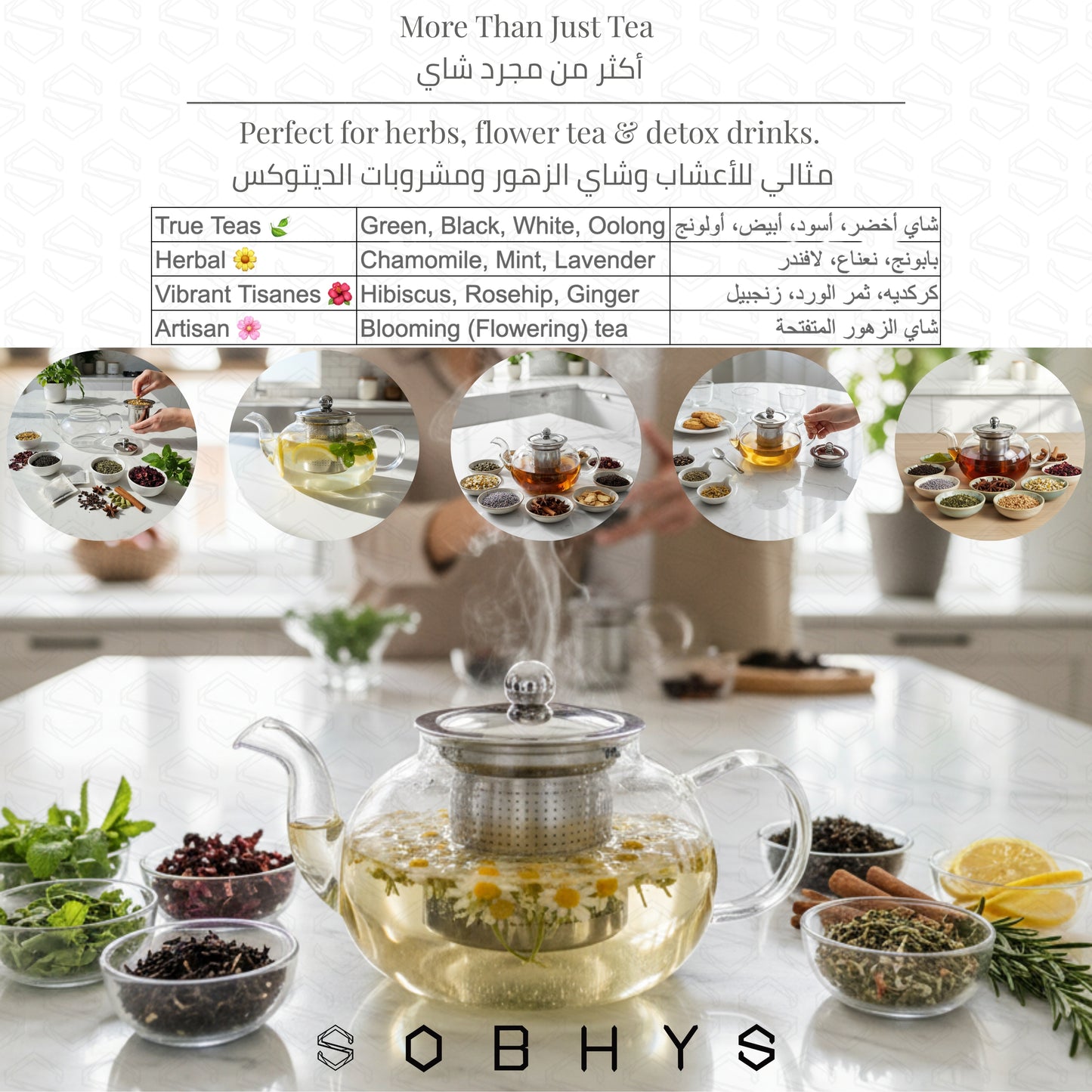 600ml Borosilicate Glass Teapot with Hook-Lock Infuser, Anti-Drip Spout & Heat Resistant